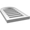 Ekena Millwork Round Top Surface Mount PVC Gable Vent: Functional, w/ 2"W x 1-1/2"P Brickmould Frame, 12"W x 22"H GVPRT12X2202SF - alternate 4